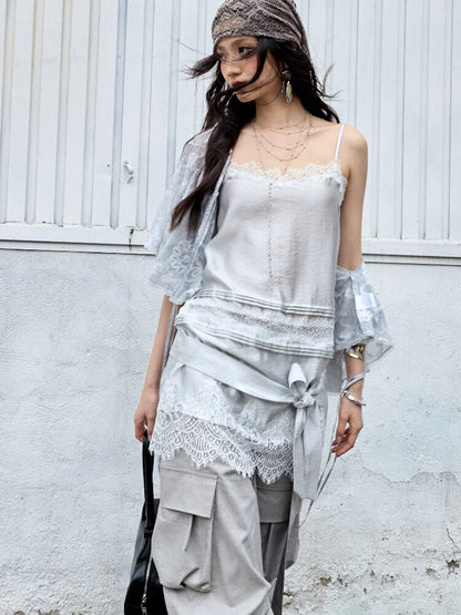 Sea Salt Lace Patchwork Camisole【s0000016867】
