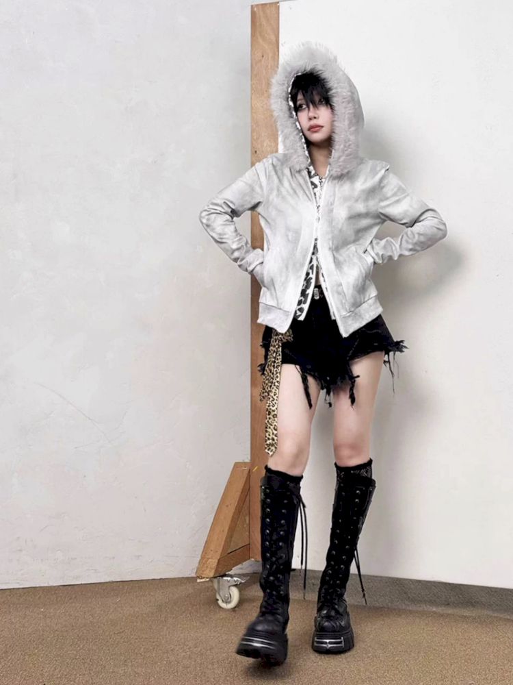 Spotted Fake Two Piece Sweatshirt【s0000013716】