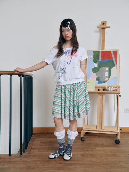 Umbrella Print Drop Pendant Top【s0000018713】