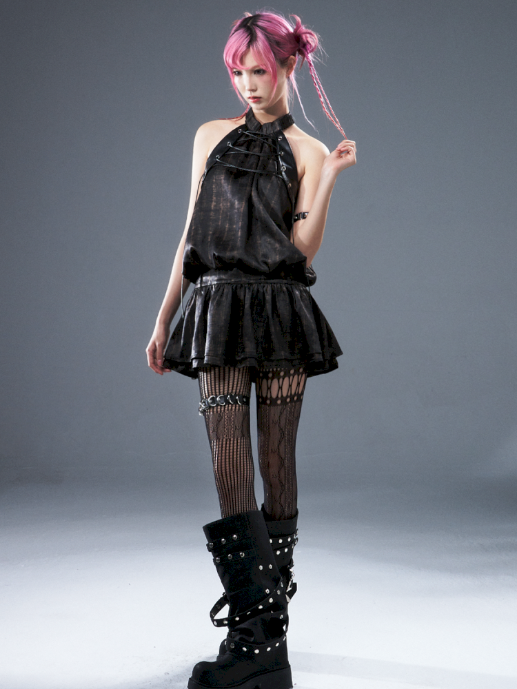 Off-the-shoulder slimming short skirt dress【s0000012938】