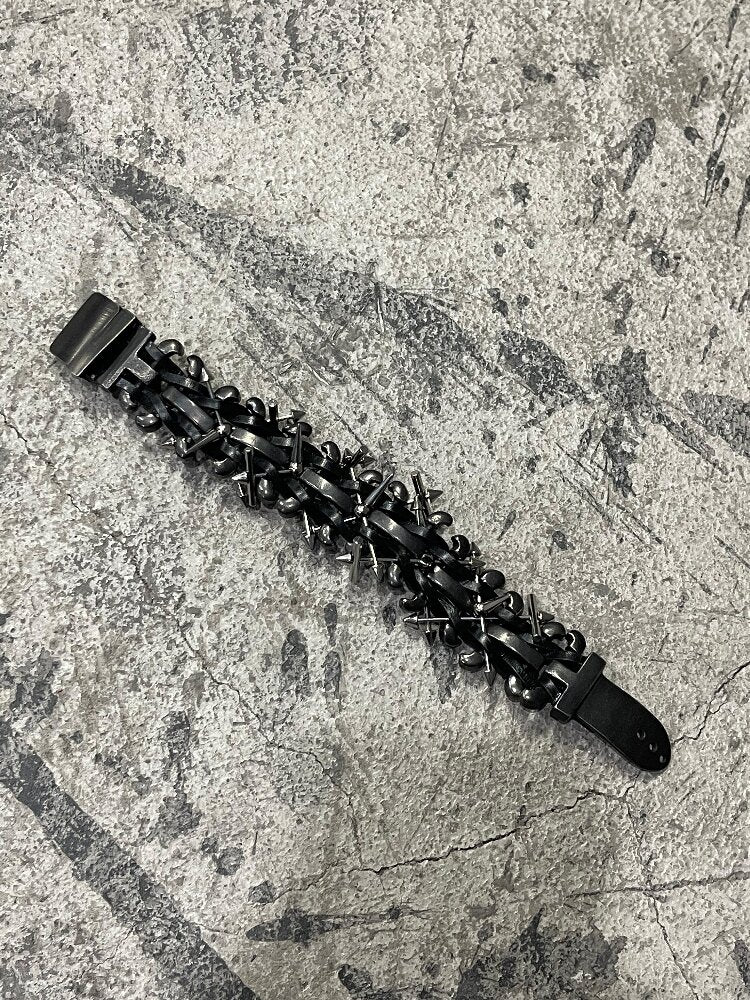 Heavy Work Handmade Cowhide Bracelet【s0000018879】