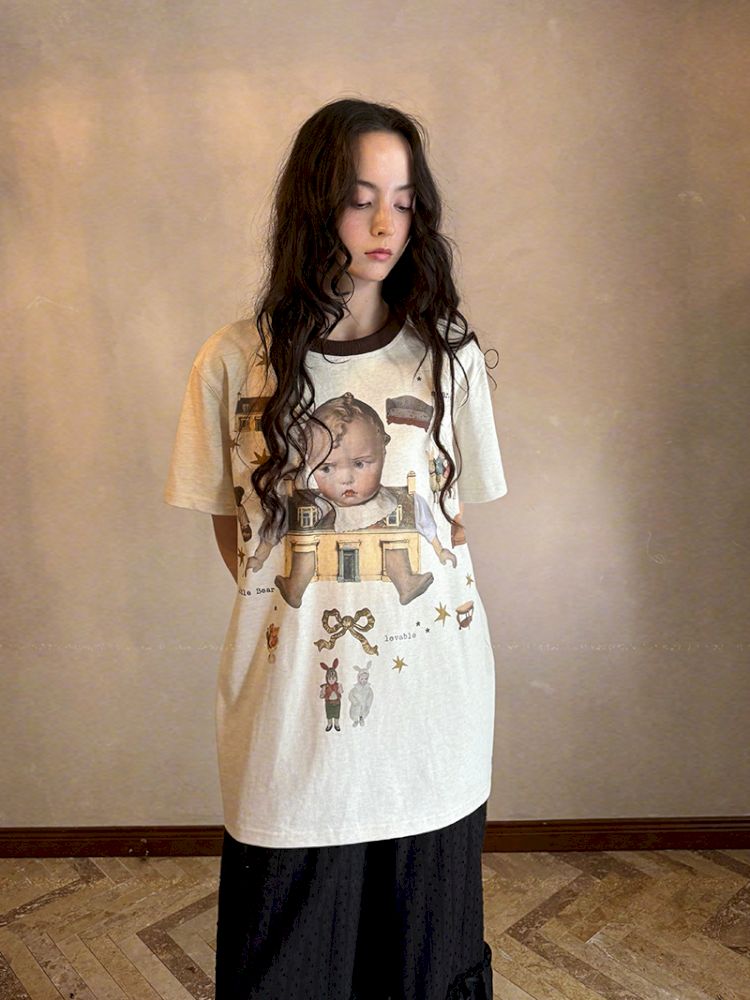 Loose-fitting short-sleeved T-shirt【s0000012763】