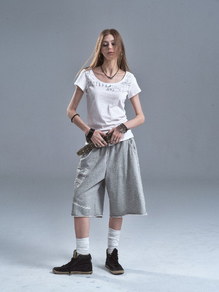 Silver Print Terry Sweatpants【s0000016632】