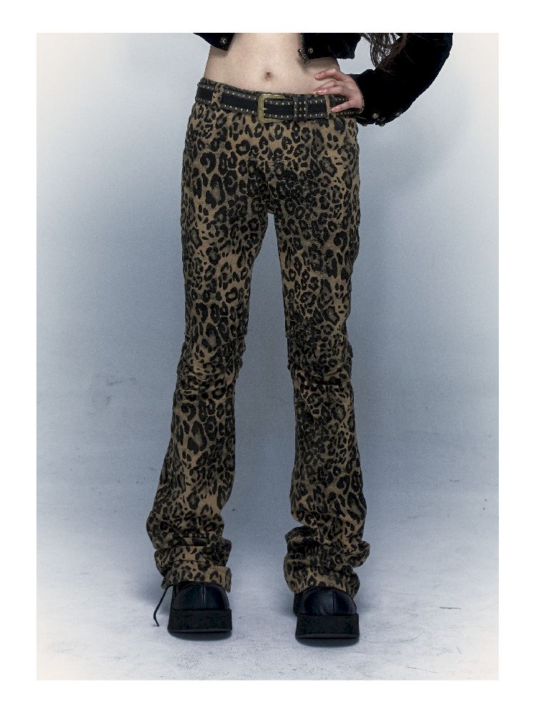 Leopard Print Skinny Micro Trousers【s0000004683】