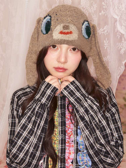 Caramel Brown Long Ears Plush Rabbit Hat【s0000014825】