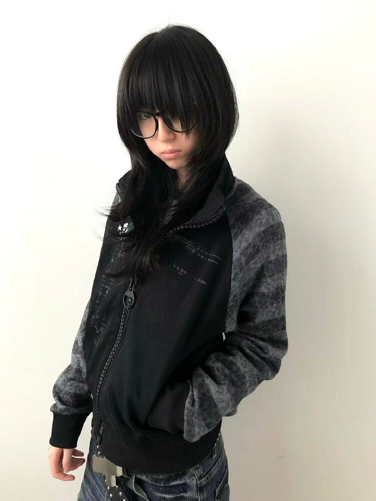 Cross Skull Leopard Print Short Jacket【s0000019264】