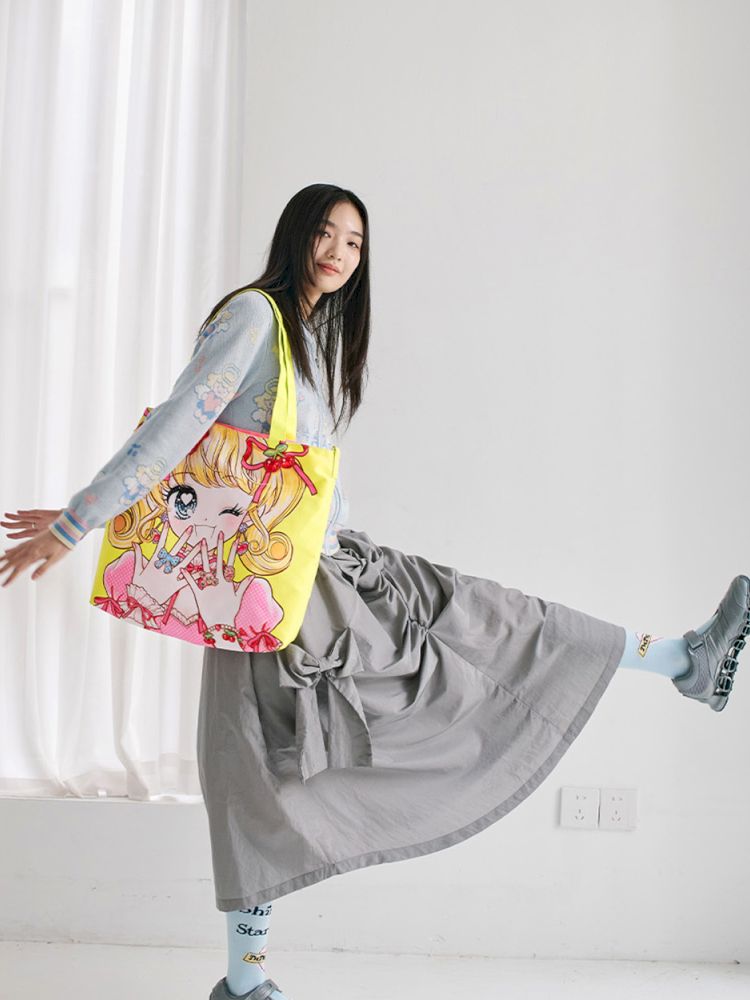 Girl Illustration Pattern Crossbody Handbag【s0000012347】