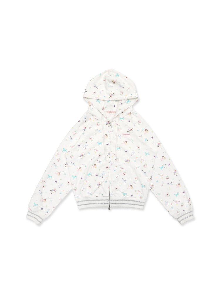 Hand-Painted Printed Cardigan【s0000016104】