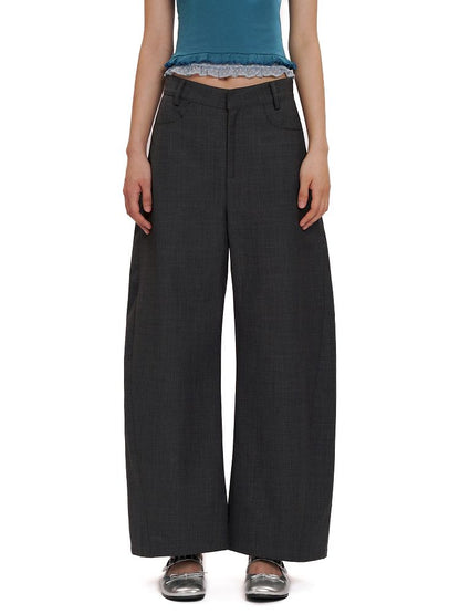 Micro Machete Draped Wide Leg Western Trousers【s0000012507】