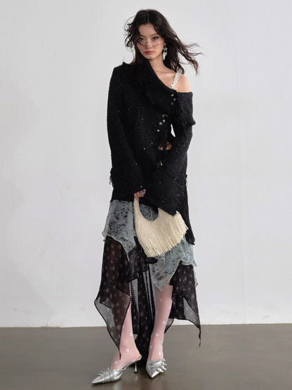 Tassel Metal Buckle Fragrance Jacket【s0000015693】