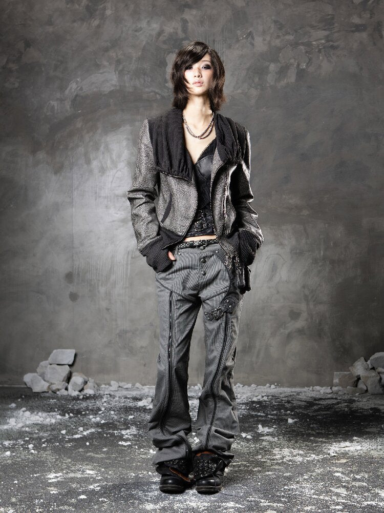 Pile Collar Leather Jacket【s0000015957】