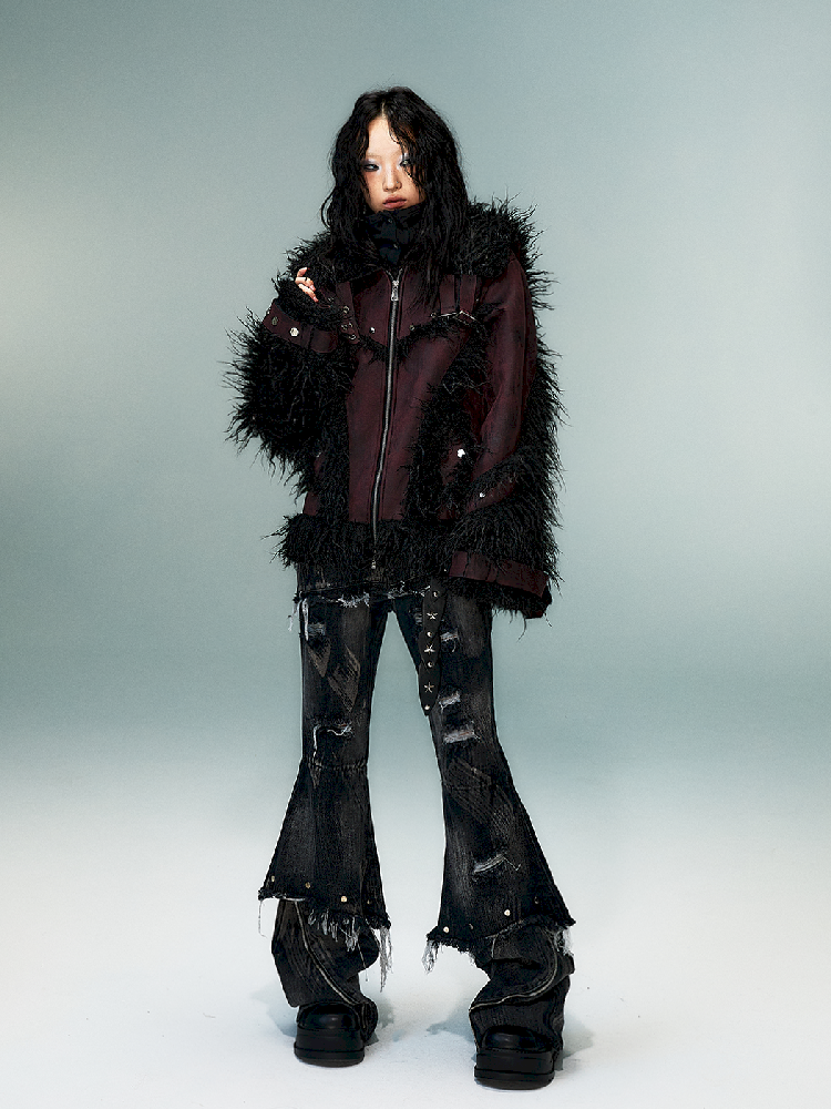 Lapel Suede Eco-Fur Warm Coat【s0000011477】