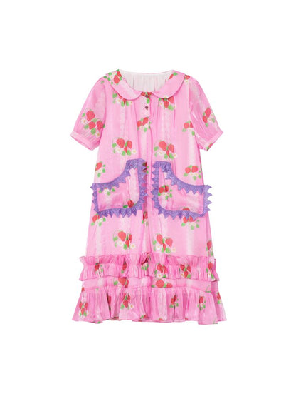 Strawberry Doll Neck Dress【s0000009786】