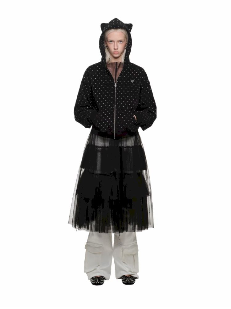 Mesh Sheer Layered Sleeveless Dress【s0000011564】