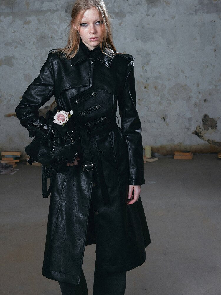 Asymmetrical Heavy Knight Trench Coat【s0000018518】
