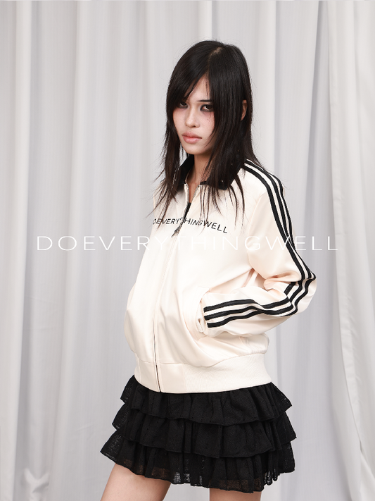Satin Patchwork Riveted Leather Jacket【s0000019120】
