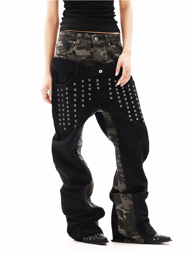 Wasteland Camouflage Stacked Jeans【s0000018346】