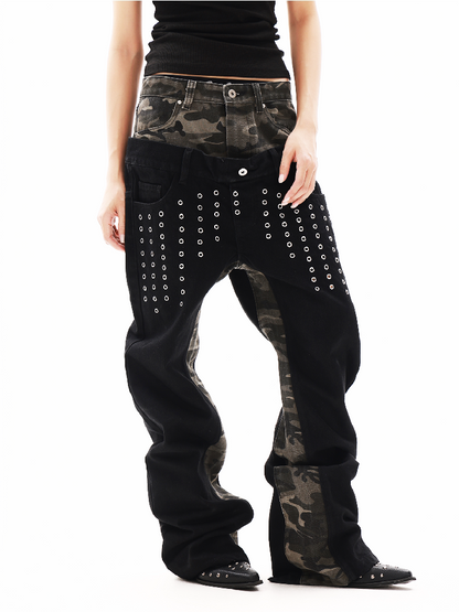 Wasteland Camouflage Stacked Jeans【s0000018346】