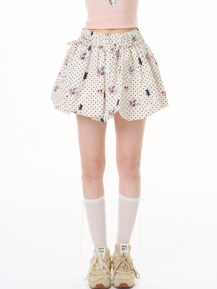Rabbit Polka Dot Bud Pocket Skirt【s0000016624】