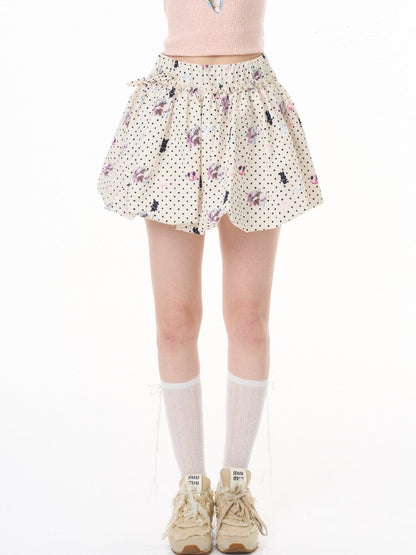 Rabbit Polka Dot Bud Pocket Skirt【s0000016624】