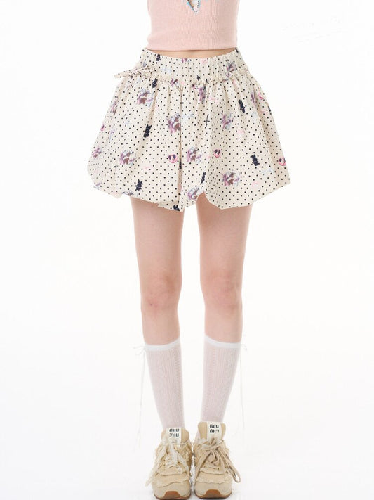 Rabbit Polka Dot Bud Pocket Skirt【s0000016624】