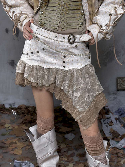 Heavy Work Irregular Piece Culottes【s0000014654】