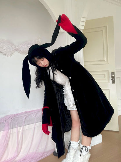 Velvet Mid-Length Coat【s0000011334】