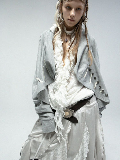 Ruffle Loose Romantic Lace Shirt【s0000011835】