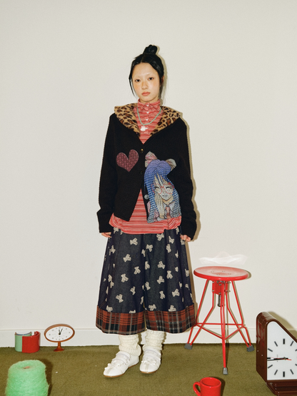 Bishoujo Print Chunky Knit Cardigan【s0000018690】