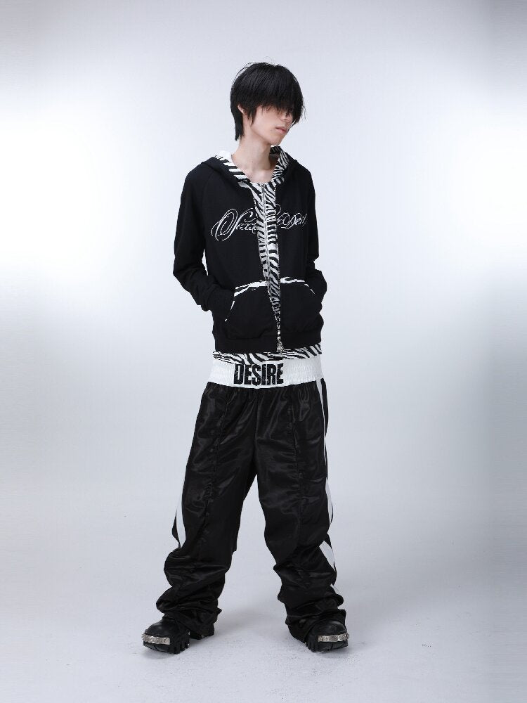 Zebra Patchwork Hooded Sweatshirt【s0000016185】