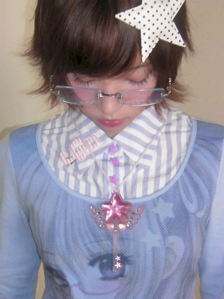 Dreamcore Star Wings Magic Wand Necklace【s0000014700】