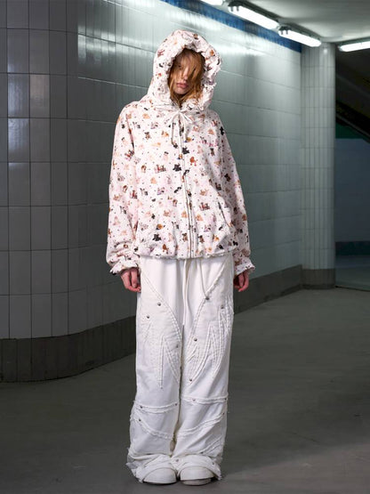 Puppy Print Sweatshirt Jacket【s0000014413】