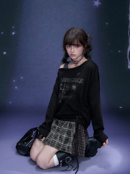 Dark Graffiti Fake Two Dress【s0000015466】