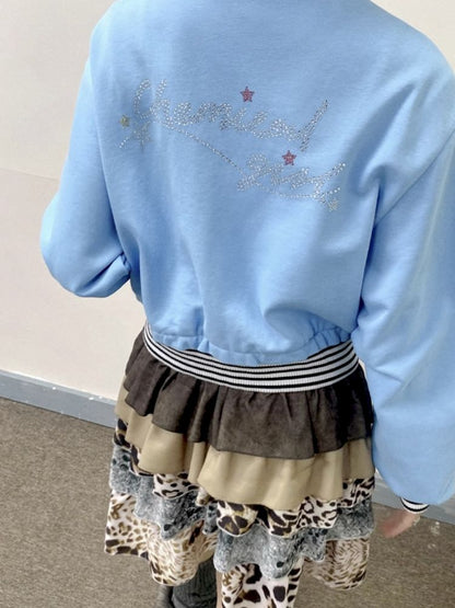 Starfish Hot Rhinestone Sweatshirt Jacket【s0000012278】