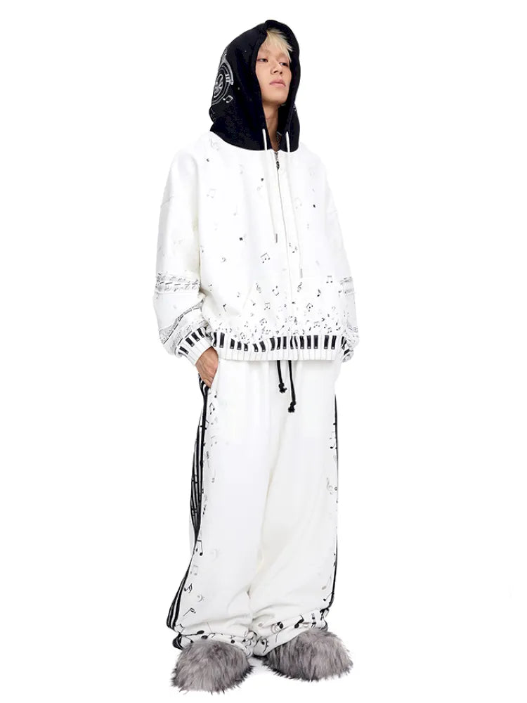 Headphones Embroidered Hoodie Jacket【s0000014098】