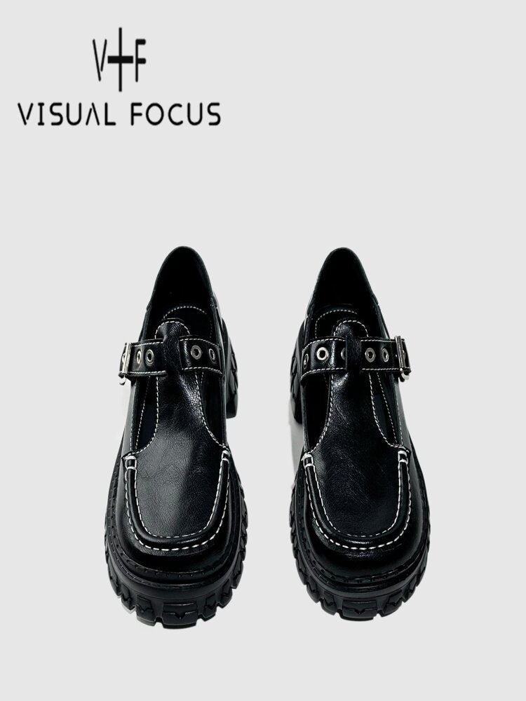 Platform Muffin Belt Buckle Shoes【s0000015706】