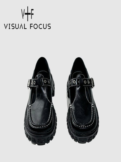 Platform Muffin Belt Buckle Shoes【s0000015706】
