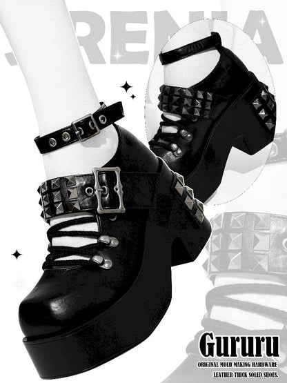 Y2K girl thick-soled shoes【s0000012964】