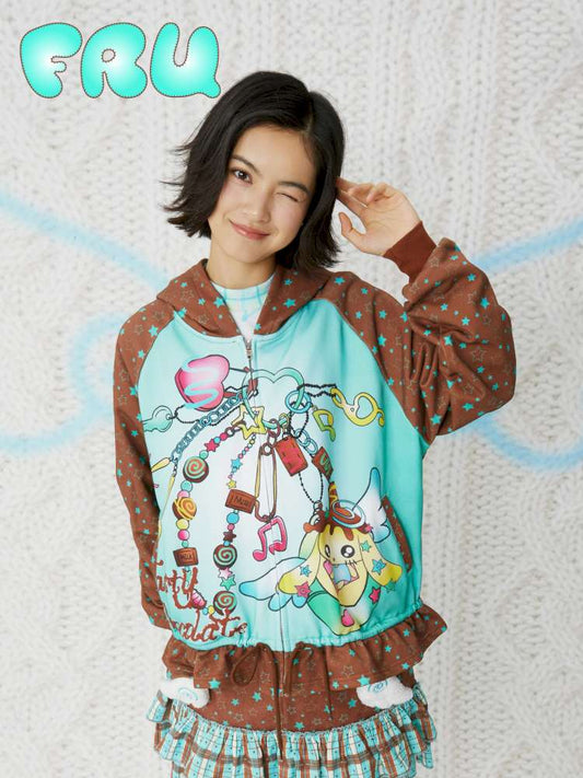 Printed Mint Chocolate Casual Sweatshirt【s0000014851】