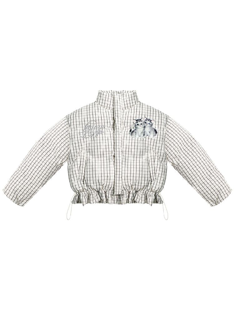 Short Thickened Cat Drawstring Jacket【s0000011505】