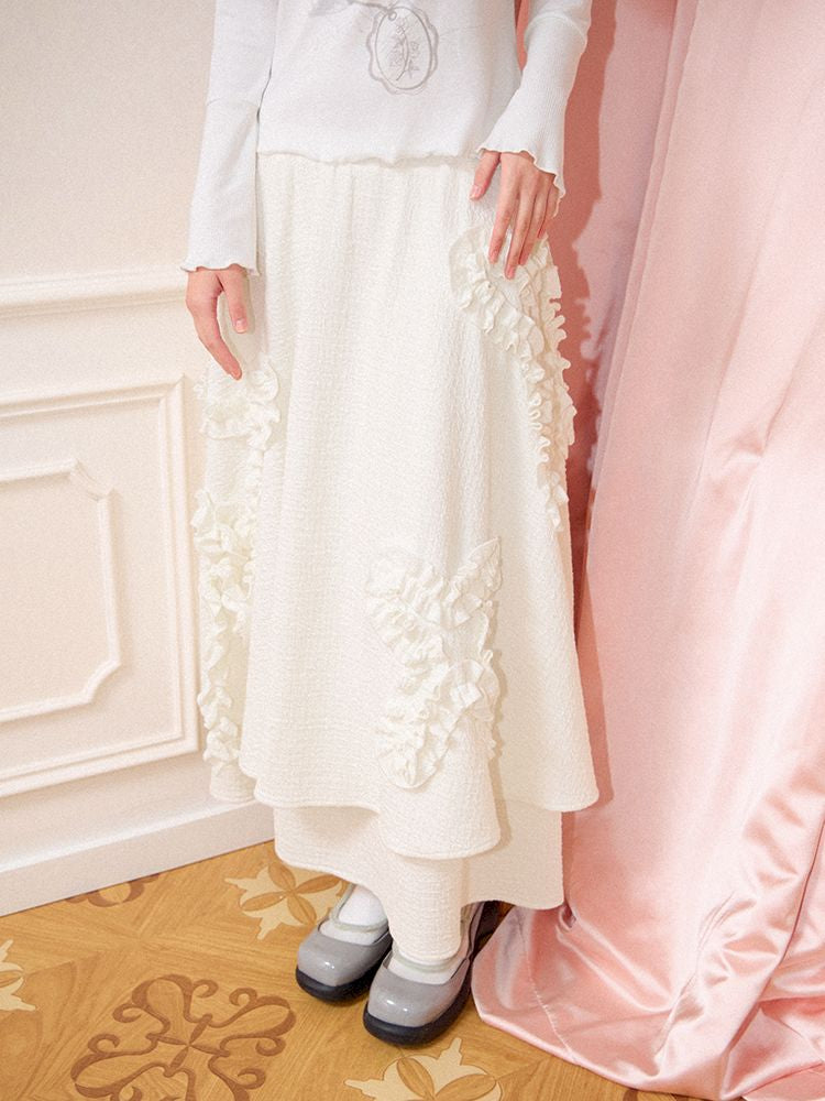 Butterfly Plate Flower Halter Skirt【s0000011642】