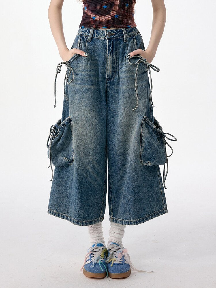 Vintage Strappy Pocket Workwear Jeans【s0000017311】