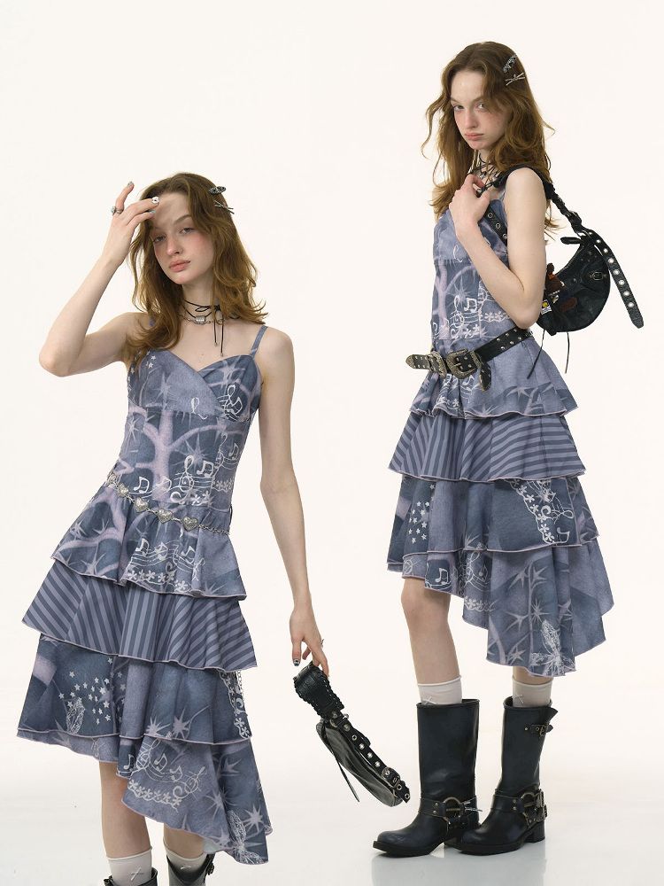 Pleated Cake Hem Halter Dress【s0000012259】