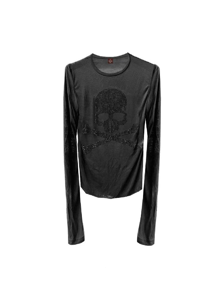 Skull Diamond Long Sleeve Shirt【s0000018200】