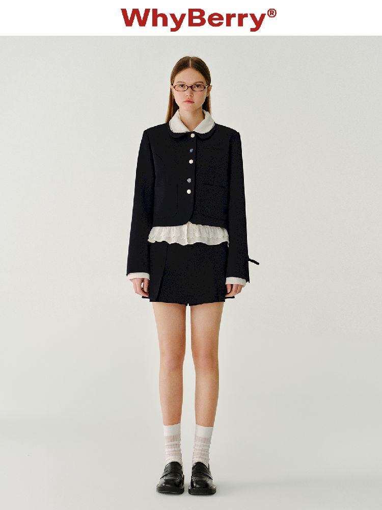 Vintage Navy Box Short Jacket【s0000011985】