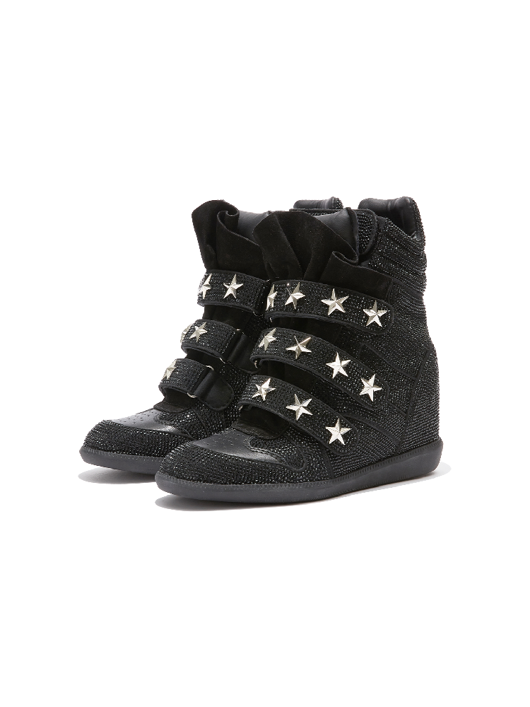 Vintage Rhinestone Wedge Platform Shoes【s0000018260】
