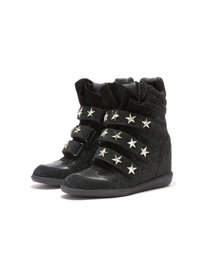 Vintage Rhinestone Wedge Platform Shoes【s0000018260】