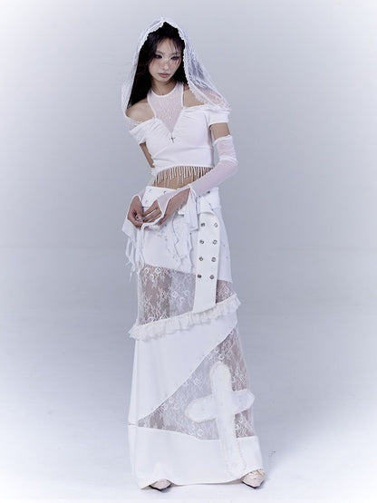 Low waist thin straight long skirt【s0000012381】