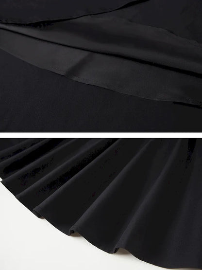 Wide-Skirted Pleated Midi Skirt【s0000014083】