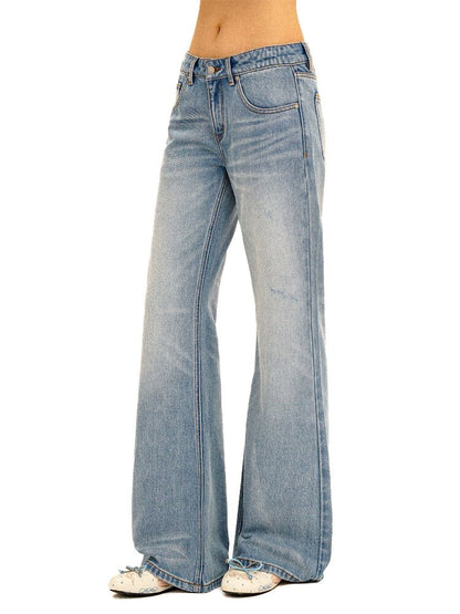 Lyocell Acetic Acid Bootcut Jeans【s0000016423】